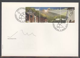 2012, FDC, Sondermarken Martinsloch (Nr. 1417–1419)