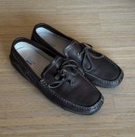 Leder Mokassin Herren braun Gr. 40