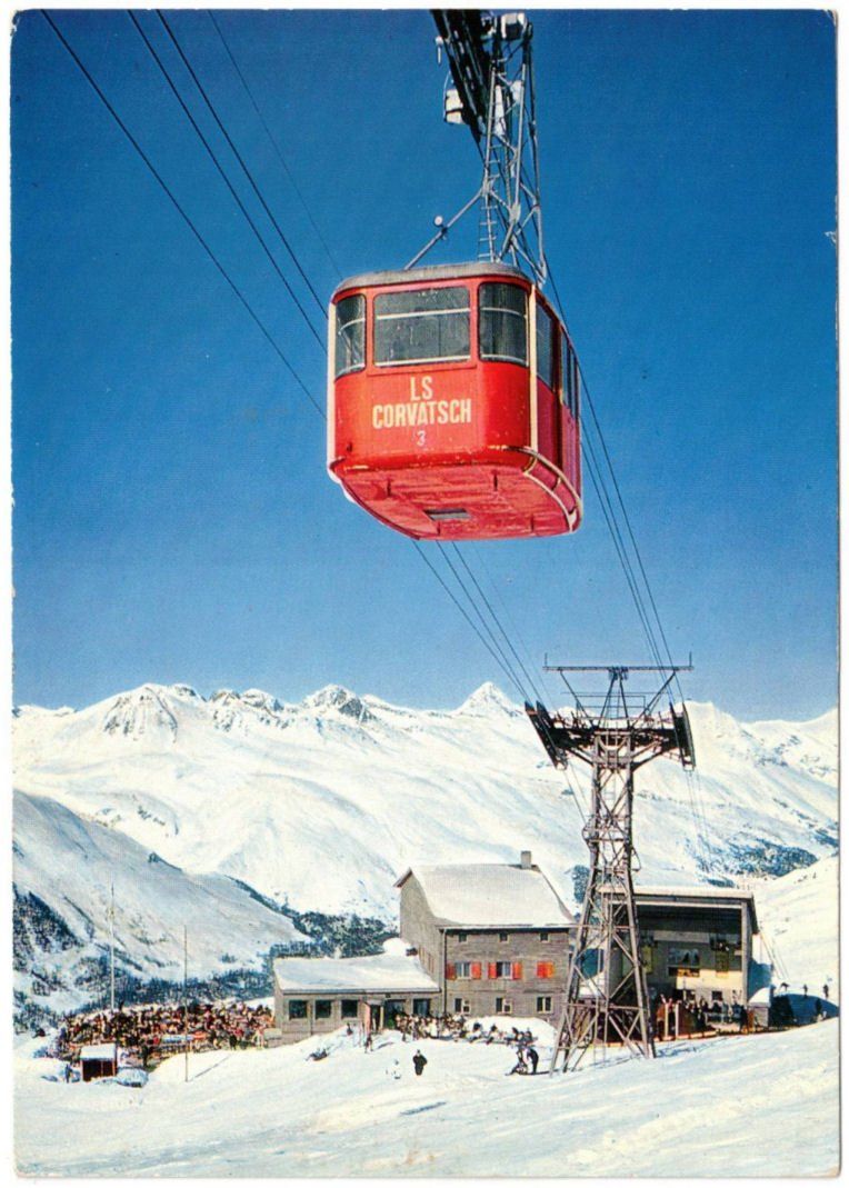 Ansichtskarten: Silvaplana - Luftseilbahn Corvatsch – Gebraucht aus Binningen von Mountainrider