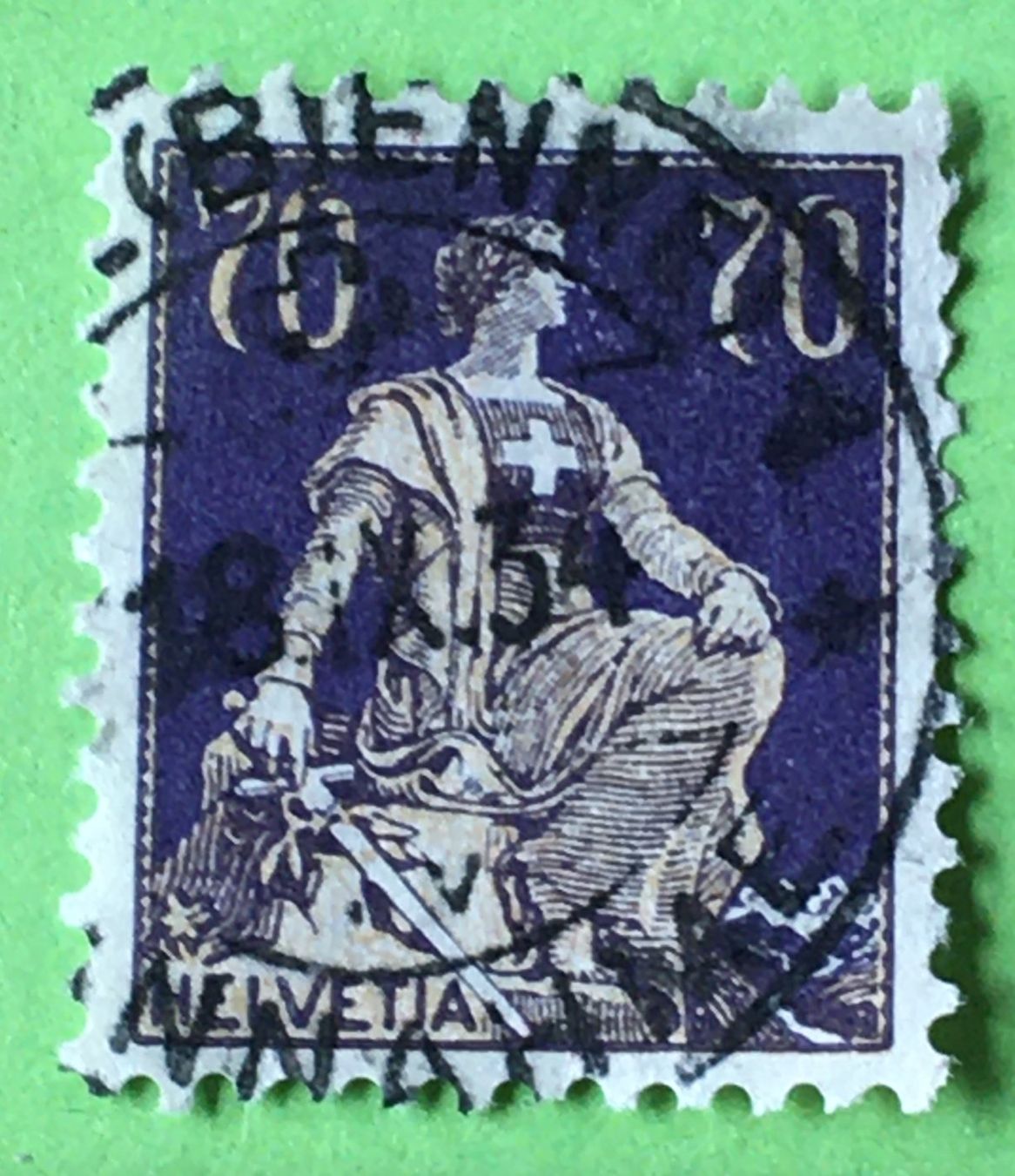 Tutti i francobolli: Helvetia mit Schwert  mit Stempel   – Usato da Aarau venduto da Billa007