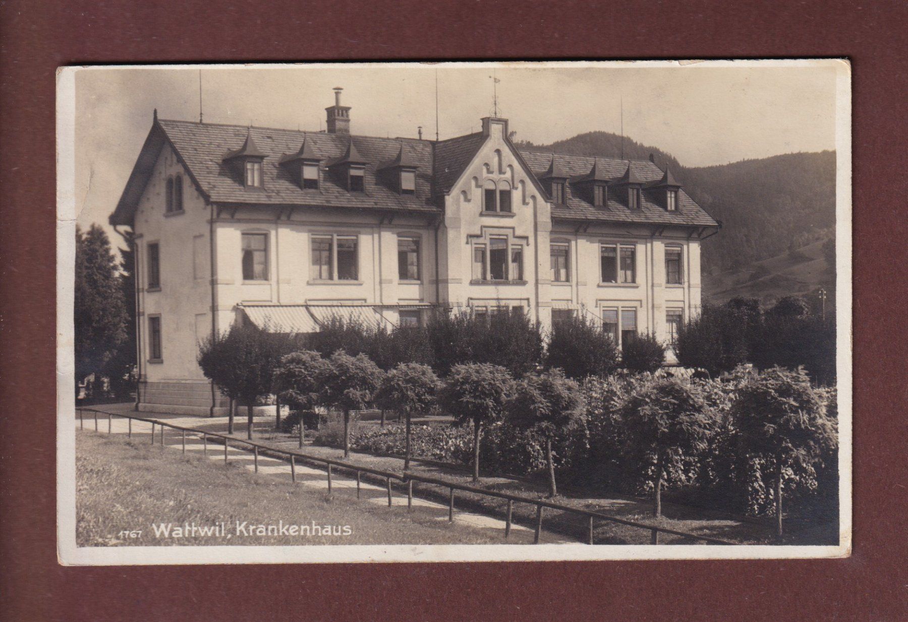 Cartoline postali: WATTWIL - Krankenhaus – Usato da Pully venduto da nicecards-shop