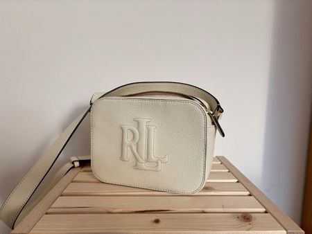Umhängetasche Lauren Ralph Lauren Leder Creme