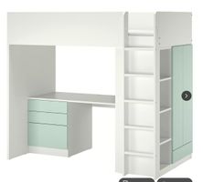 Smastad Bett, Schrank und Schreibtischkombination, neuwertig