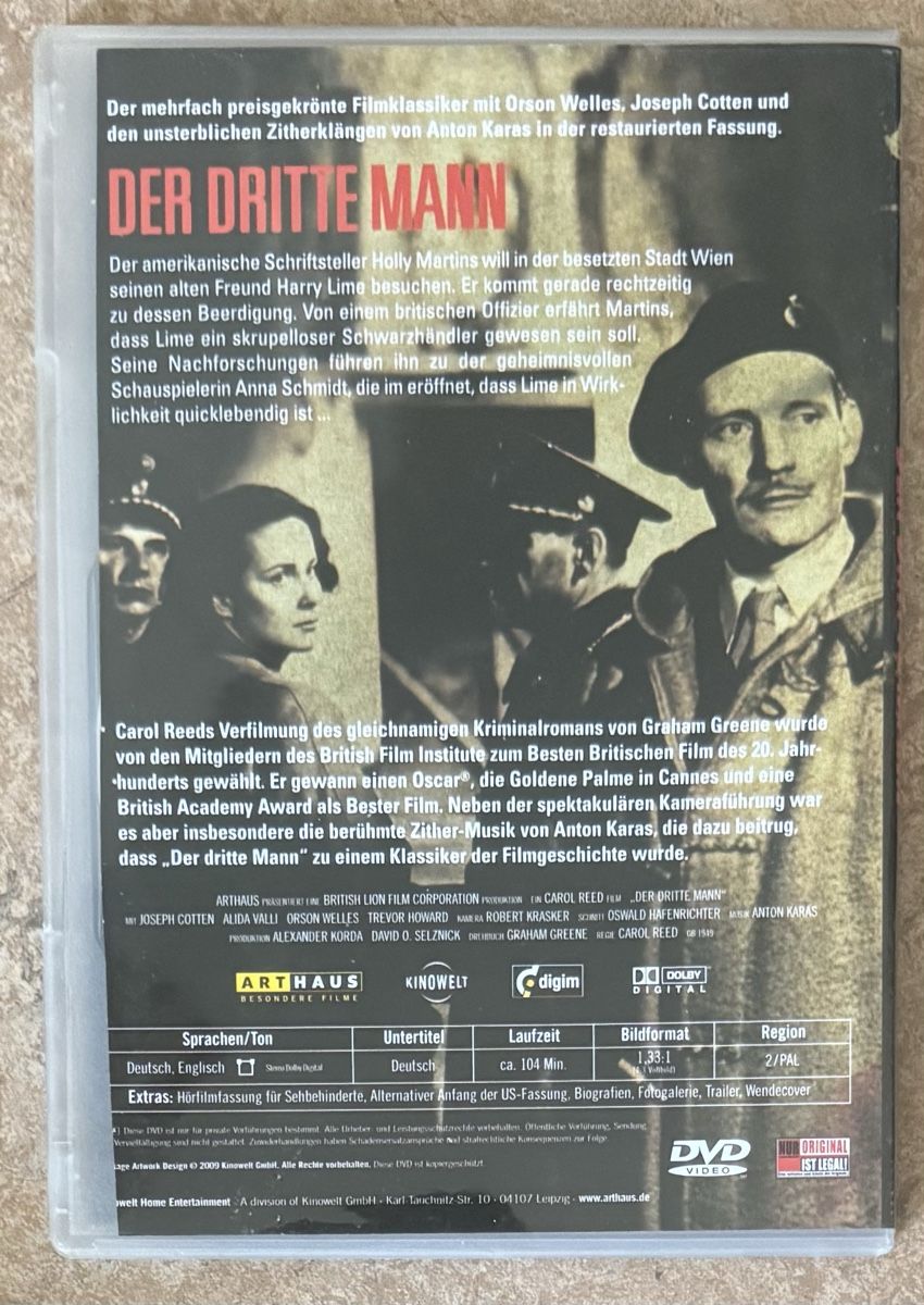Tutti i DVDs: DER DRITTE MANN – Nuovo (secondo la descrizione) da Dietikon venduto da AndreaSch01 1