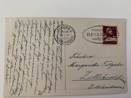 Postkarte mit interssantem Oval-Stempel 27.03.1931