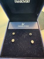 Swarovski Ohrstecker-Set silber - Kristalle schwarz & klar