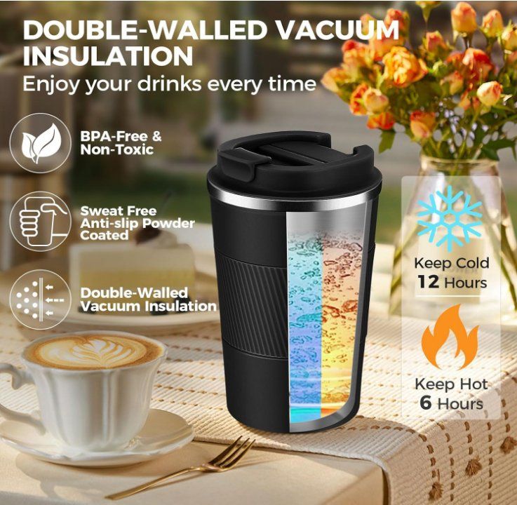Tazze: Coffee Becher mit Auslaufsicherem Deckel thermobecher – Nuovo (secondo la descrizione) da Thun venduto da 365buy 6