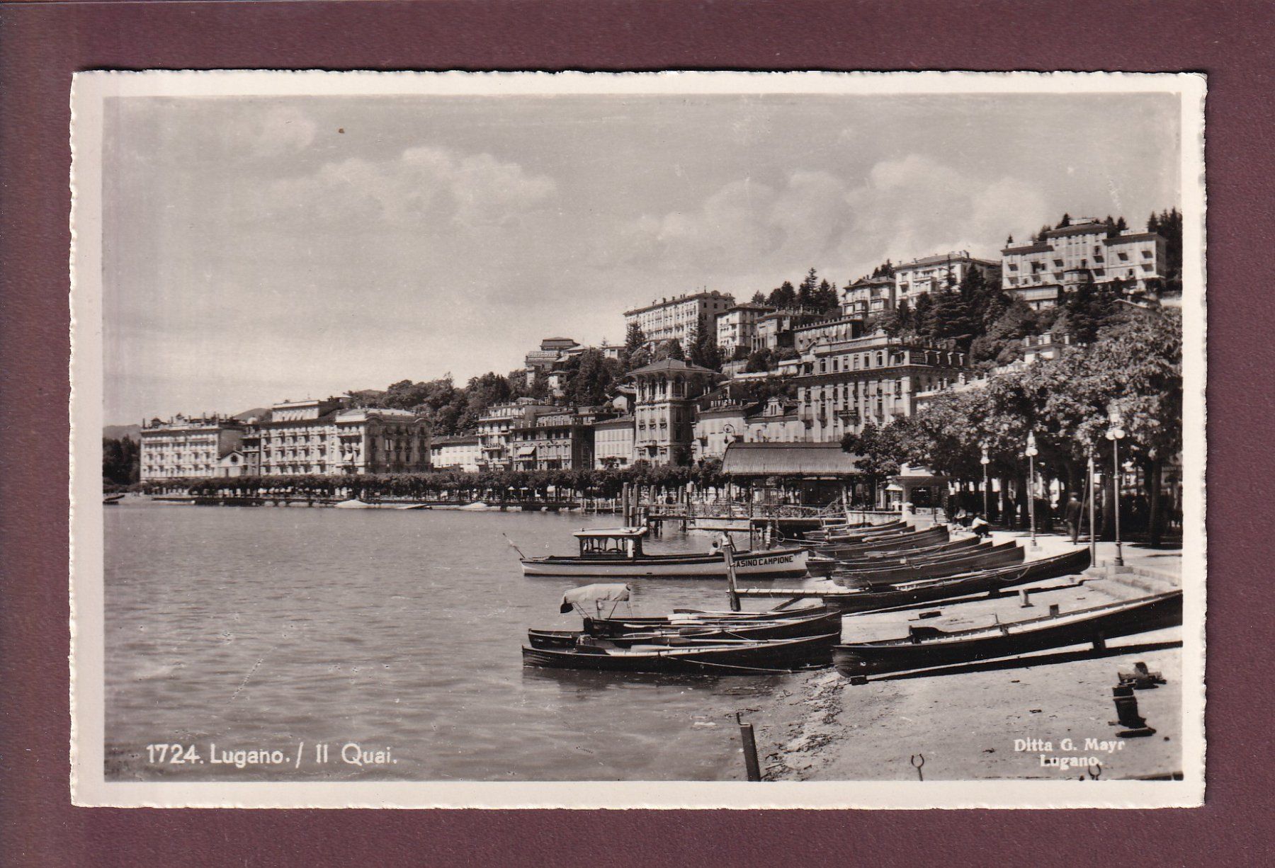 Ansichtskarten: LUGANO - Il Quai – Gebraucht aus Pully von nicecards
