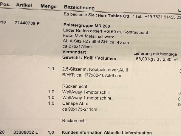 Sofas: Exklusives Echtleder-Ecksofa mit 3x elektrischer Relaxfunkti – D'occasion à Biel-Benken BL par cor_rmw7 4
