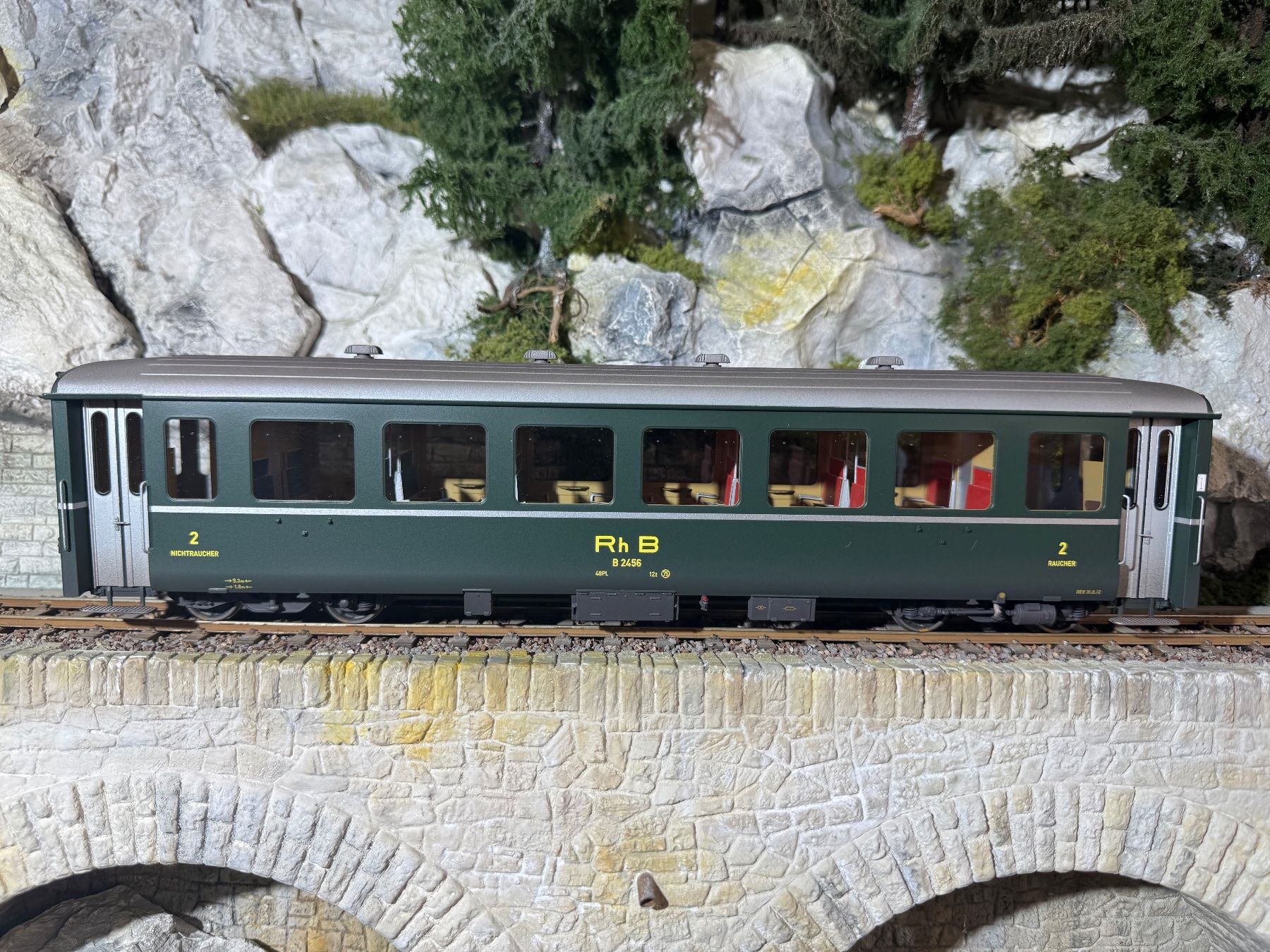 Modelleisenbahnen: Model Rail, Bernina- Wagen- Set, Om – Neu (gemäss Beschreibung) aus Krummenau von ferrotech 3