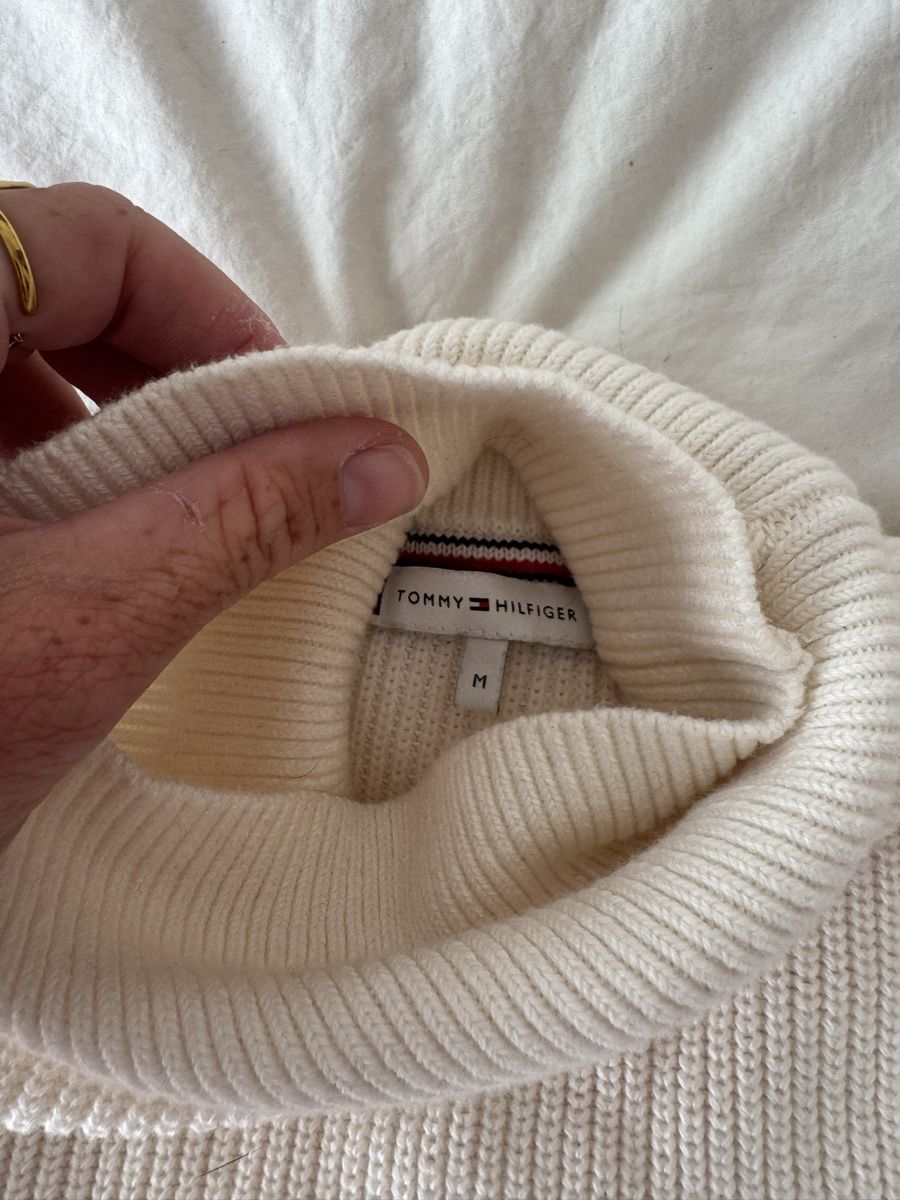 Tommy Hilfiger Maglioni & Felpe: Pull Col Roulé Tommy Hilfiger Crème Taille M Bon État – Usato da Genève venduto da lejardindesvetements 3