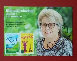 Blanca Imboden Autorin Autogramm signiert Foto 10x15cm