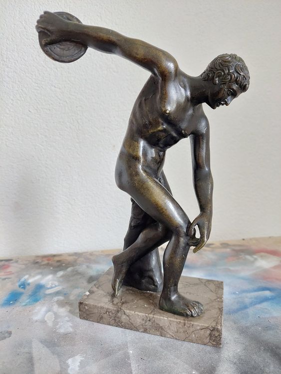 Bronzestatue eines Diskuswerfers, griech. Diskobolos (Gebraucht) in ...