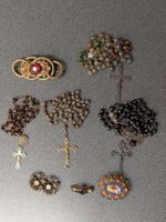 Schmuck Konvolut antik und Rosenkränze
