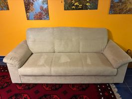 Sofa hellbraun Stoff mit 3 Sitzplätzen gut erhalten