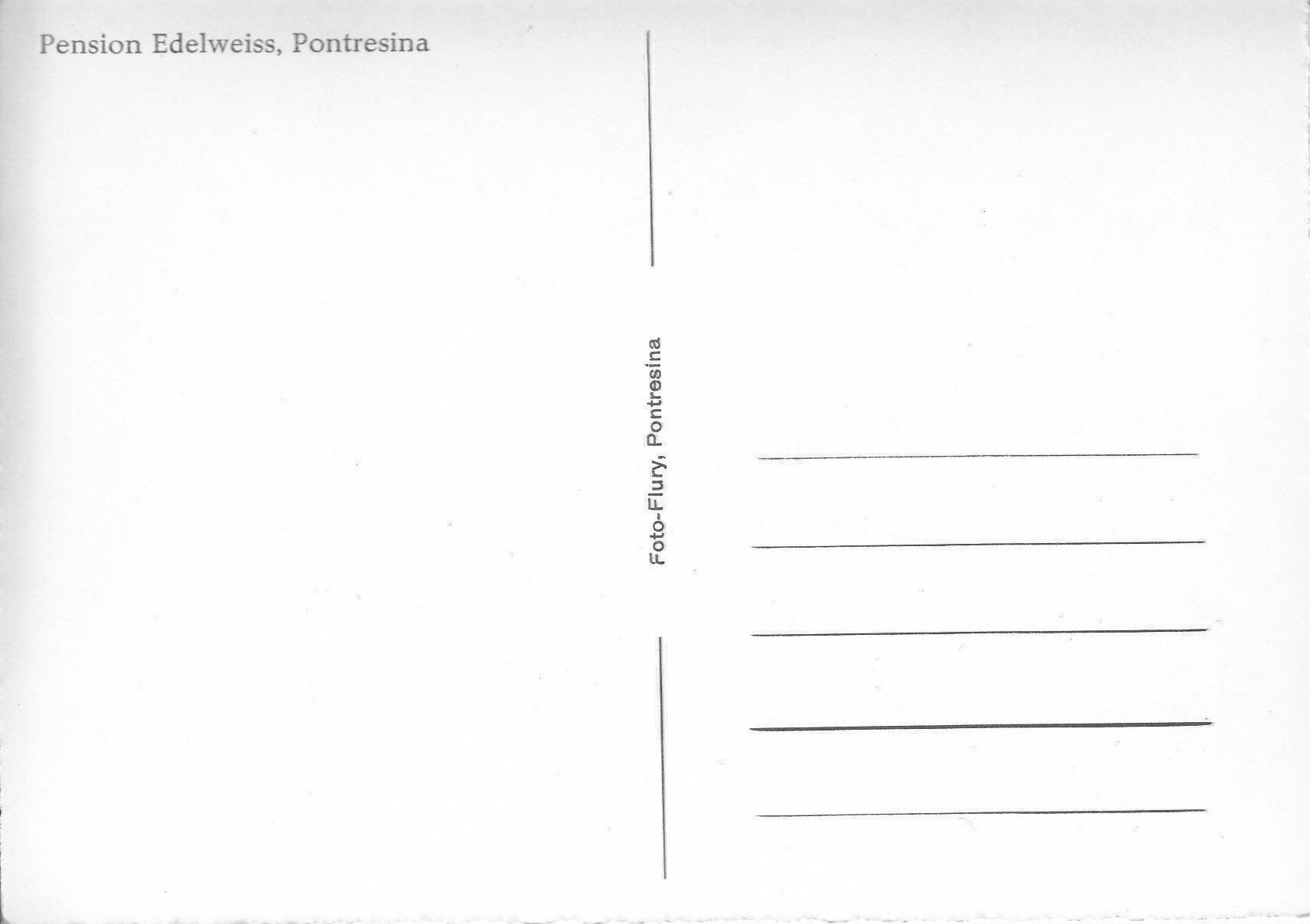 Cartoline postali: Pontresina, ca. 1960 – Usato da Bürglen TG venduto da StampGraf 1