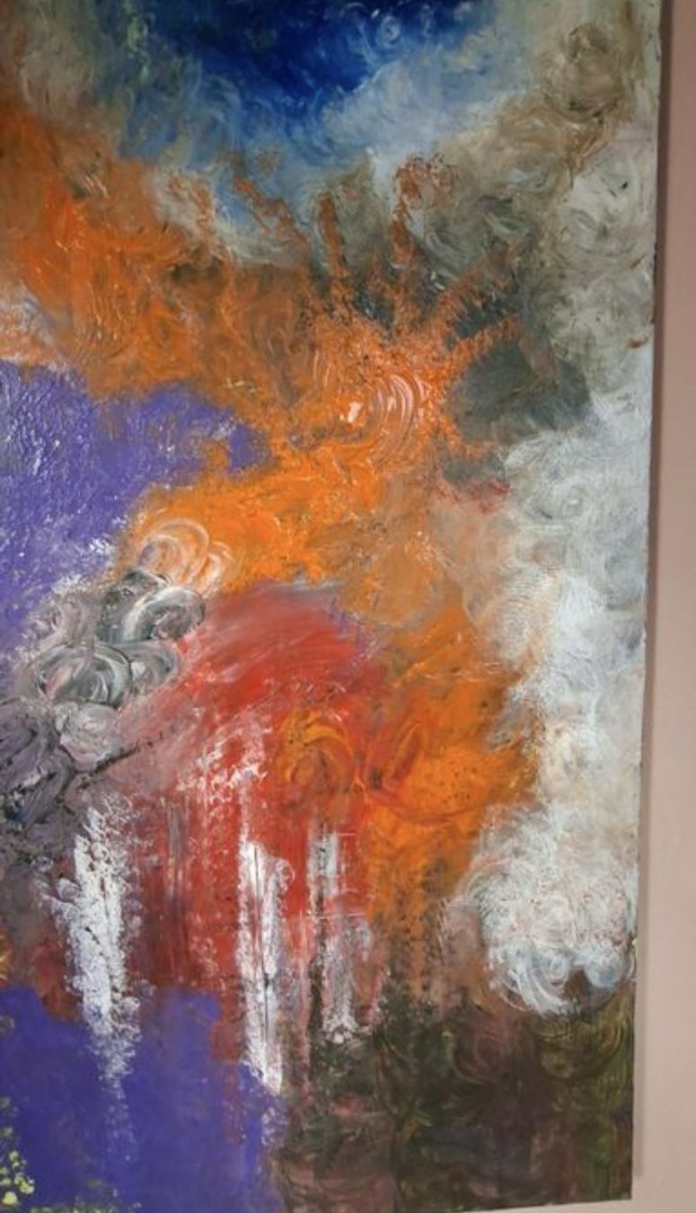 Tableaux: Gemälde " Farbexplosion" handmade 100×100 – Neuf (Voir description) à Riehen par Steinbock1970 6