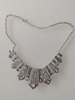 Statement Halskette mit rosa Details, Modeschmuck