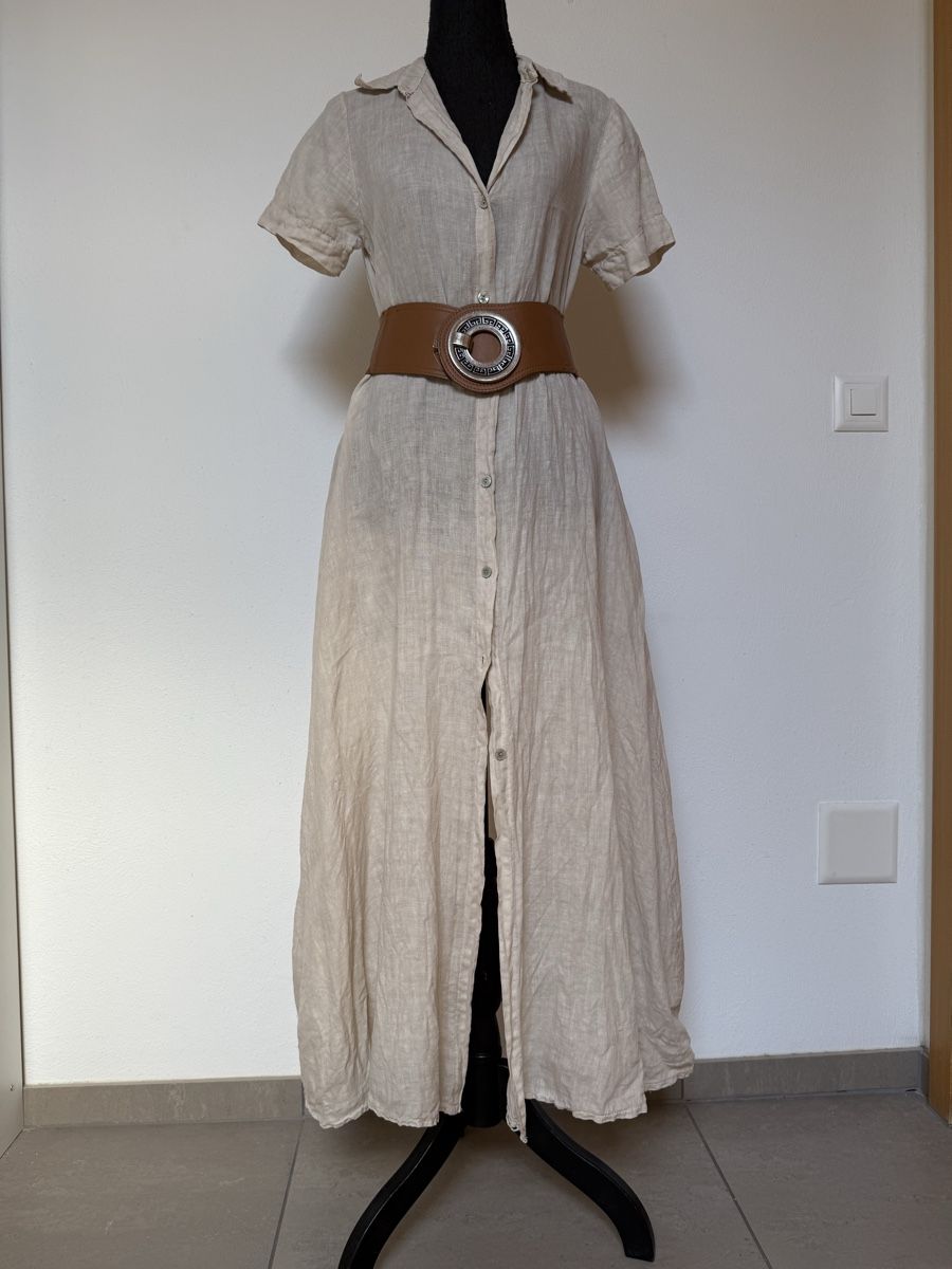 Kleider: Blusenkleid / Blusenmantel aus Leinen – Neu (gemäss Beschreibung) aus Sigriswil von ck56