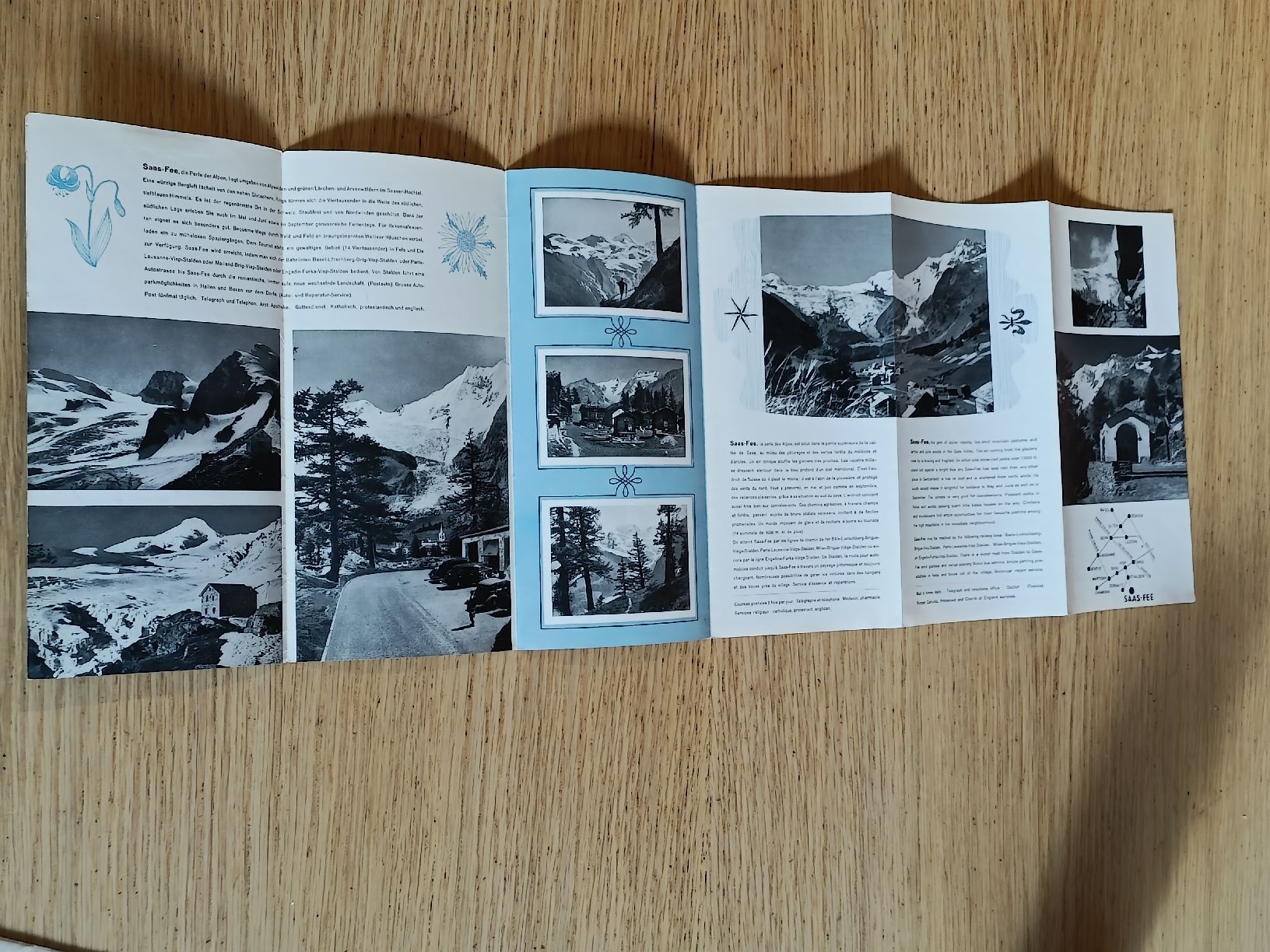 Documenti: Alter Prospekt / Saas Fee VS Ausgabe ca. 1950 – Usato da Brugg AG venduto da Ente015 2