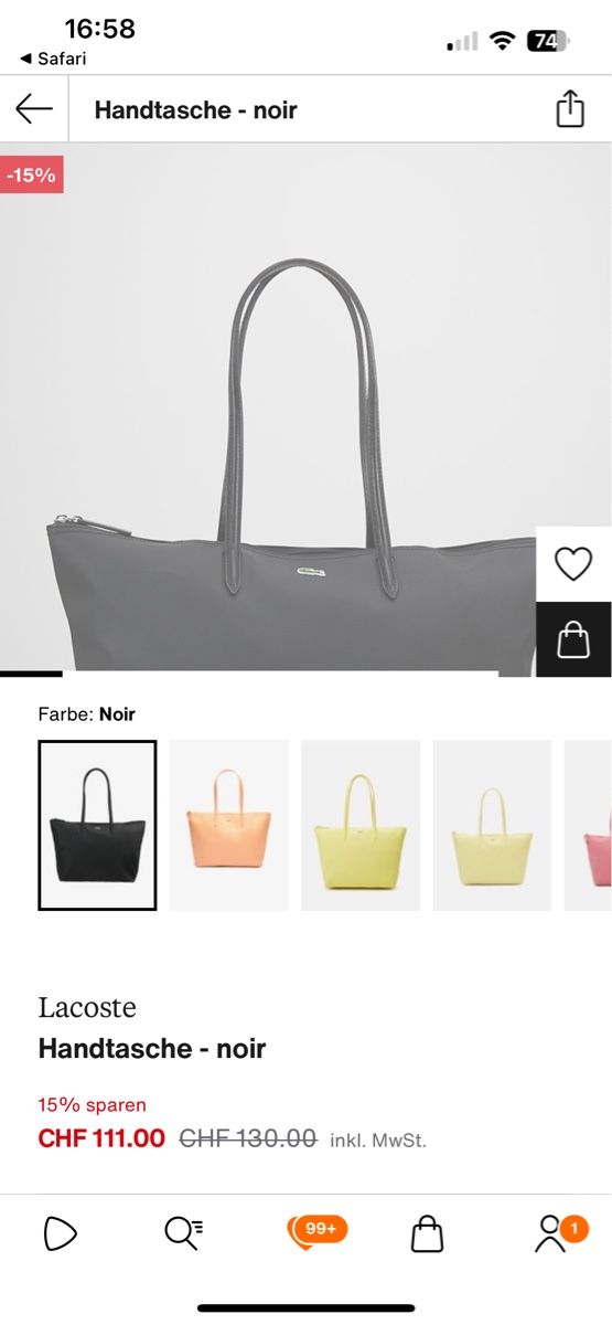 Lacoste Borse da donna: Lacoste Tasche – Nuovo (secondo la descrizione) da Bern venduto da lea_wf9x 6