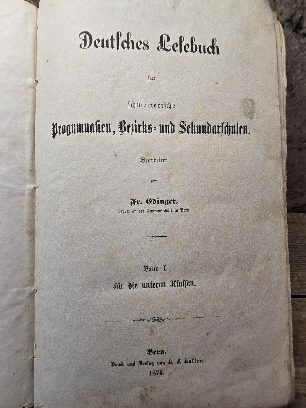 Libri: Deutsches Lesebuch Bern 1875 Band 1  – Usato da Walkringen venduto da Vanuca 1