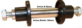 Radachse komplett Breite 130mm Ø 20mm zB. für Garettenrad