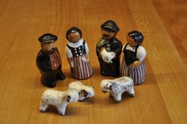 Keramikfiguren Bauern SET 2 HANDARBEIT, handbemalt, CH-Bern