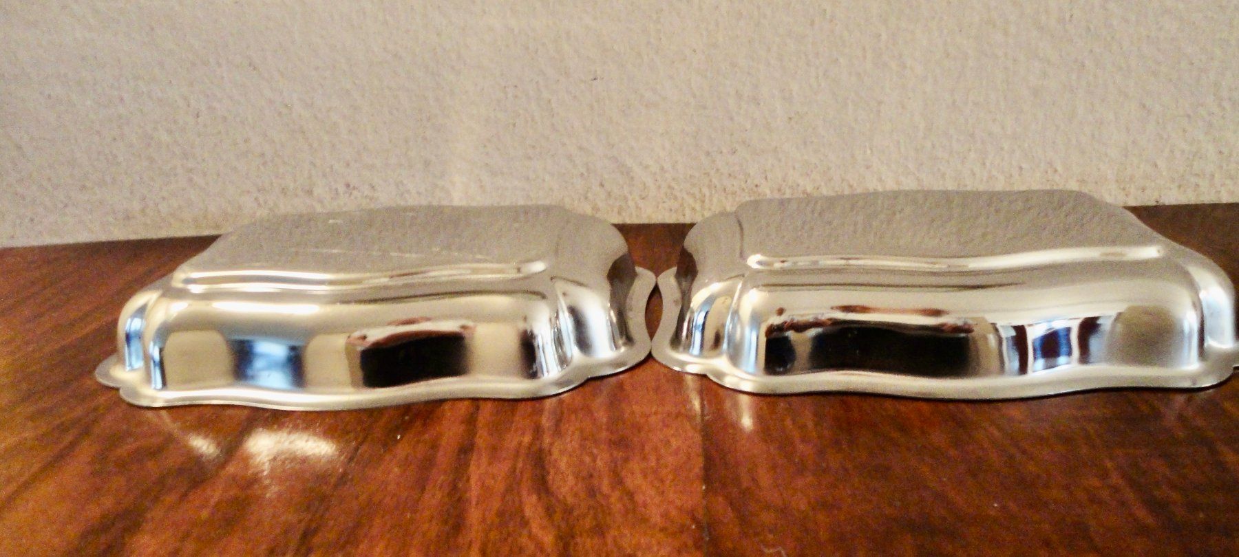 Ciotole: 2x Vintage Chromstahl Schalen. – Usato da Wädenswil venduto da FILI10 1