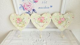 Shabby Chic Wandhaken Herzform Landhaus Vintage Garderobe