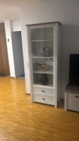 Vitrine weiss mit Holzoptik guter Zustand
