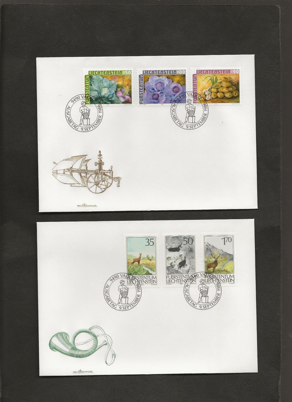 Tutti i francobolli: 32 FDC Liechtenstein 1986 bis 1989 – Usato da Au ZH venduto da xelagreb01 3