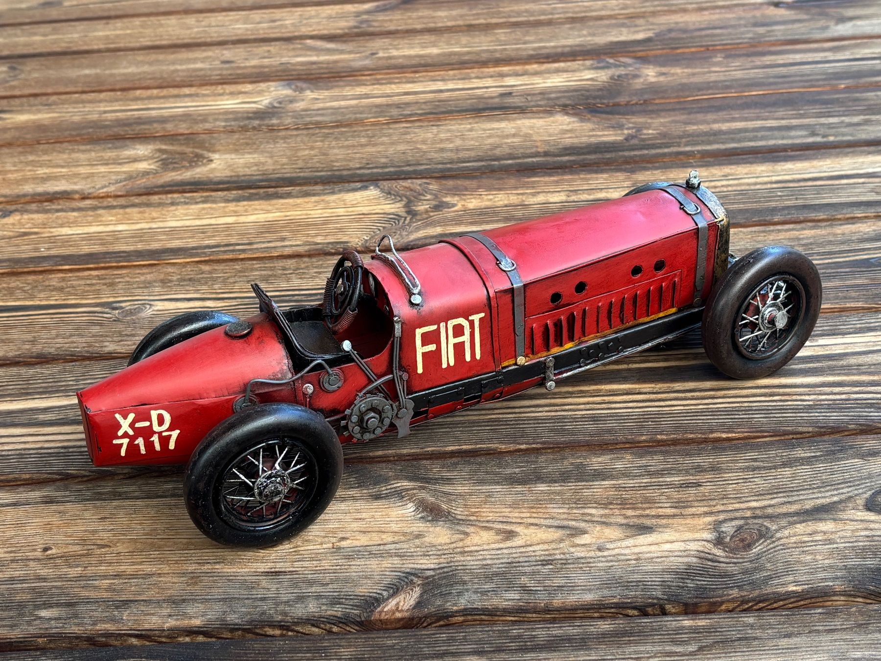 Fiat Modellini d'auto: Deko Fiat Oldtimer-Rennauto – Usato da Lüchingen venduto da Eeizo 3