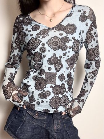 vintage unique pattern longsleeve