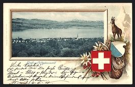 Litho Wädensweil, Panoramablick in die 