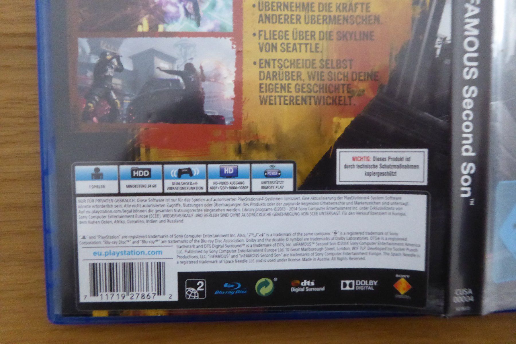 Spiele: PS4 Infamous Second Son – Gebraucht aus Allschwil von Summelsarium 2