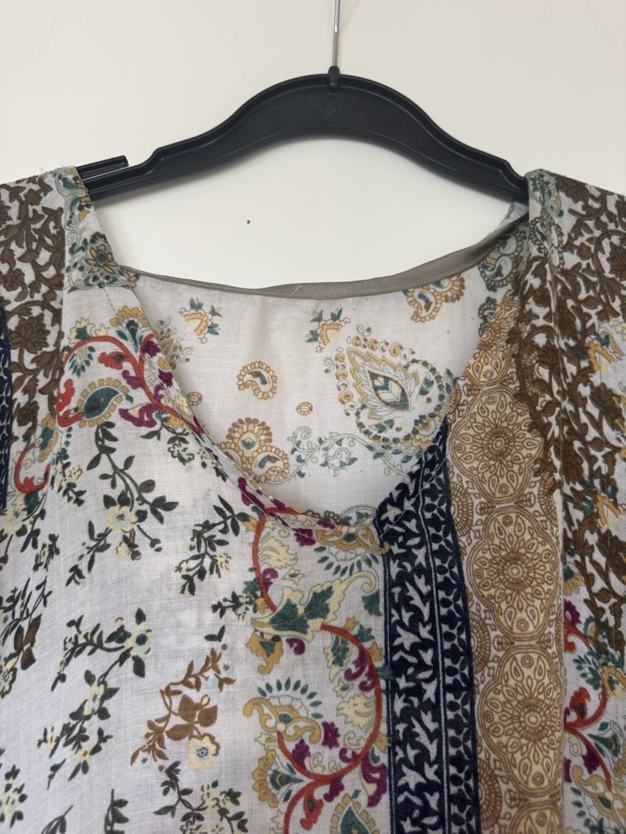 Tuniques: Damen Kaftan Blumenmuster Patchwork Fransen Grösse One Size – D'occasion à Zürich par Chanelle07 1