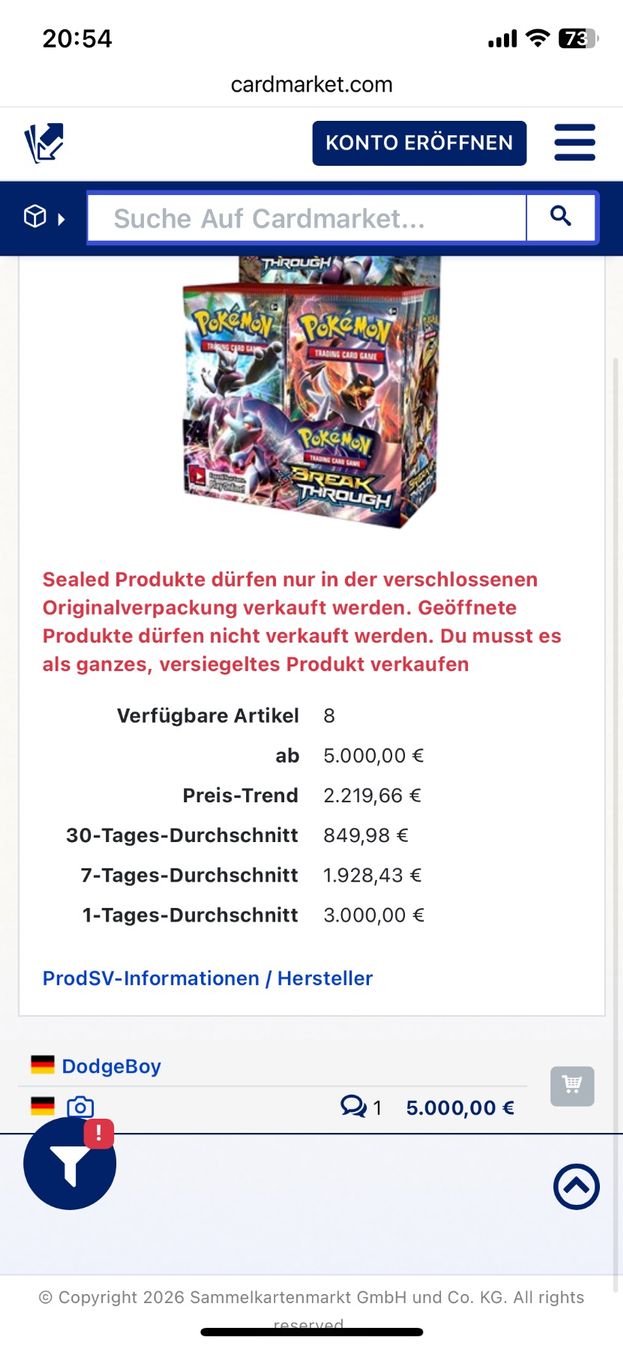 Pokémon Carte collezionabili: Pokemon XY Breakthrough Display DE – Nuovo e nell'imballaggio originale da Amriswil venduto da AlpAde_ 7