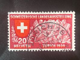 Schweiz 1939 Landi 20Rp d Vollstempel ZÜRICH 18 3.IV.39