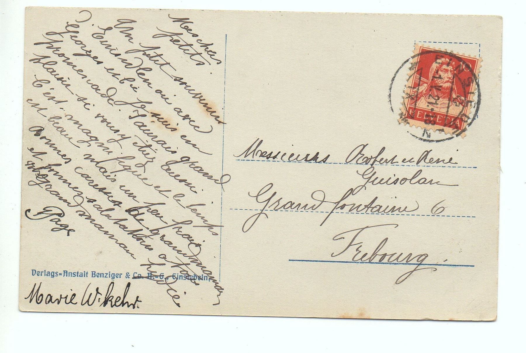 Cartoline postali: EINSIEDELN Teilansicht – Usato da Jona venduto da philajona 1