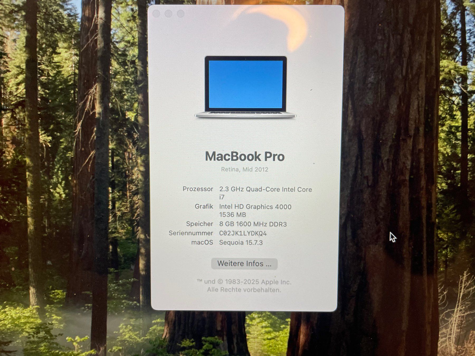 Apple Notebook: Apple MacBook Pro 15" mid 2012 / i7 & 8GB Ram – Usato da Kreuzlingen venduto da deGriGri 2