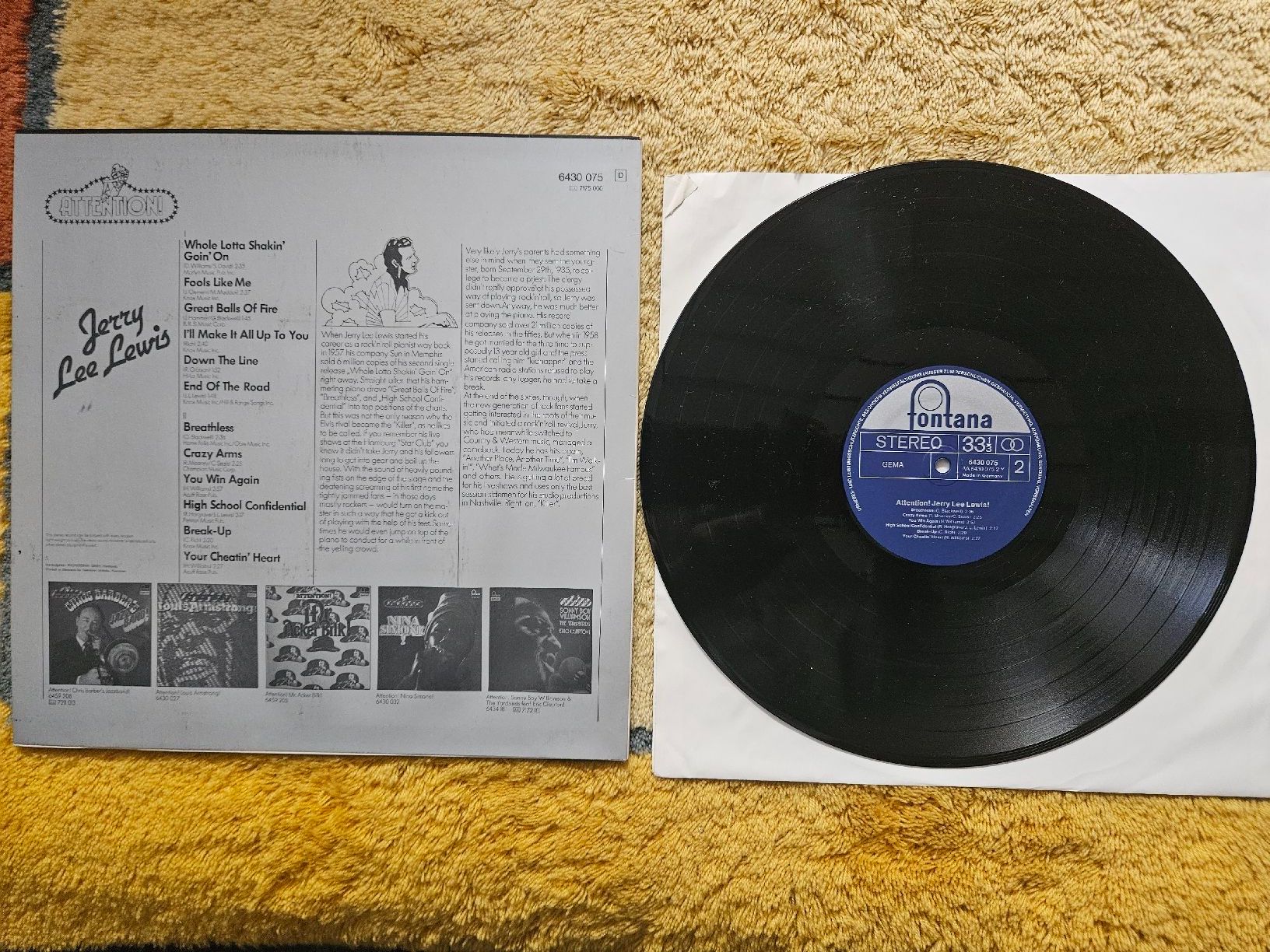 Vinyles: Jerry Lee Lewis Schallplatte Lp - Attention! – Neuf (Voir description) à Lyss par Alexine 1