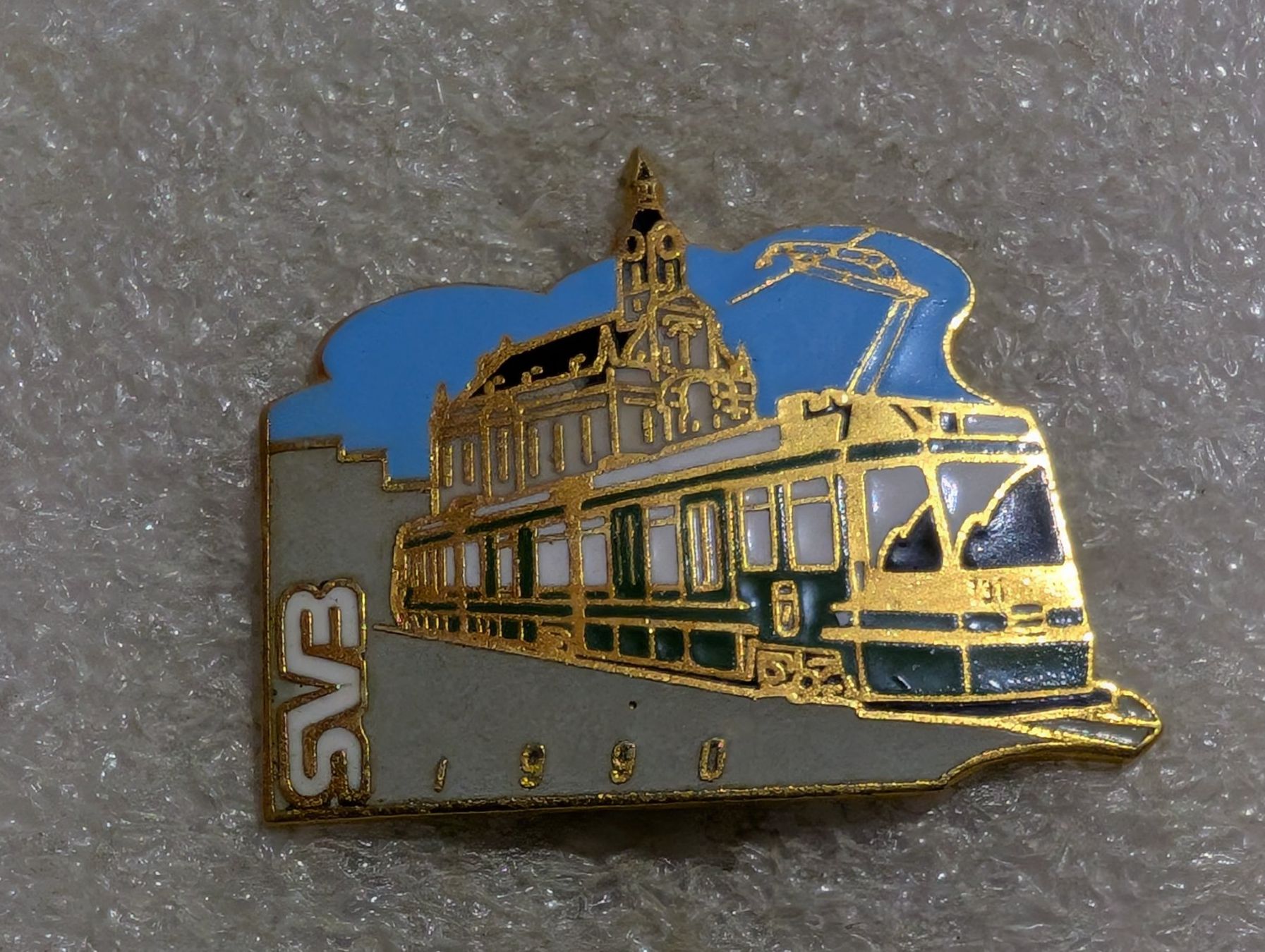 Placchette & Badge: Ansteckpin 227: SVB Eisenbahn Tram – Usato da Oppligen venduto da Pin-Fall-Shop