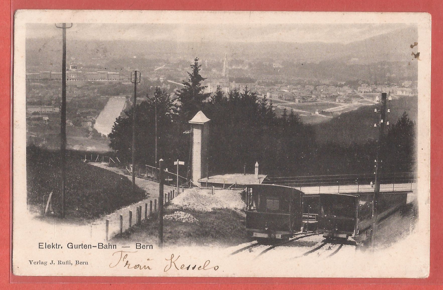 Ansichtskarten: Bern Köniz - Gurten Bahn - 1902 – Gebraucht aus Fislisbach von Porano