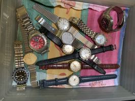 Armbanduhren Konvolut 11 Stück verschiedene Marken gemischt