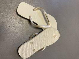 Havaianas 37/38 weiss gold. Flip flop