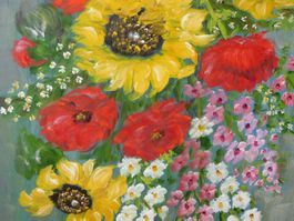Kunst Ölgemälde Still Leben grosses Ölgemälde Gemälde  64 x