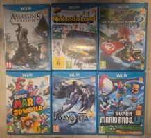 6 jeux Nintendo Wii U -Mario Kart, Mario 3d world, Bayonetta