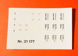 Märklin autocollant Nr. 31177, pour voitures voyageurs, CFF