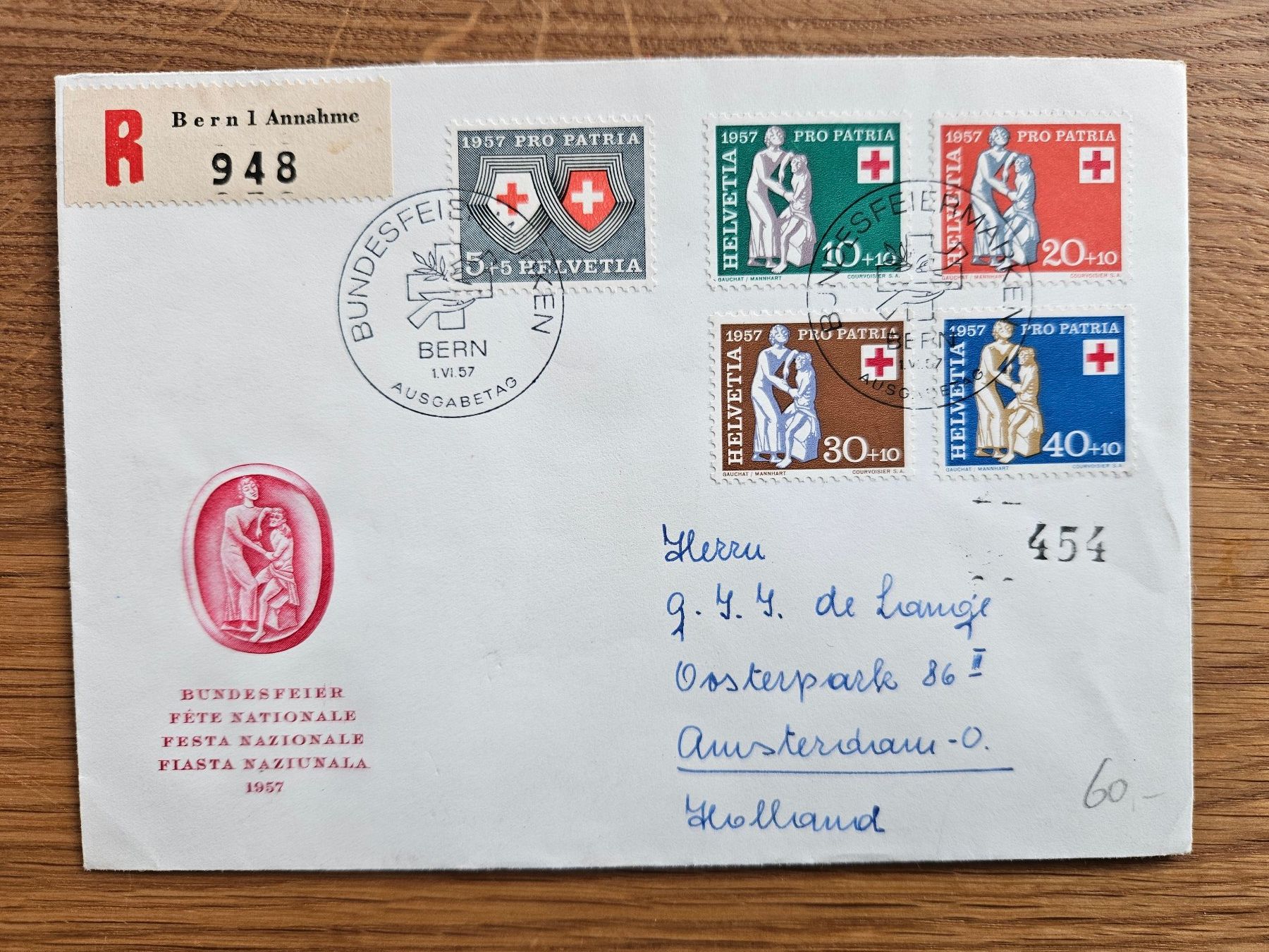 Tutti i francobolli: FDC PP 1957 (Kat 60.--) ab nur 4.-- – Usato da Buttikon SZ venduto da Marcelr